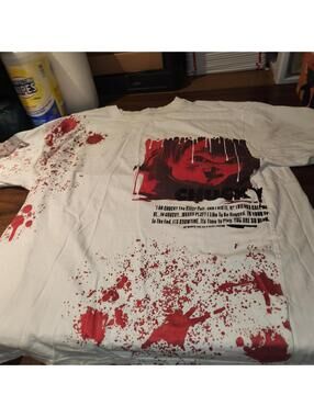 Mens DeKryptic Chucky Childs Play Textured T-Shirt Sz 2XL, Awesome Horror